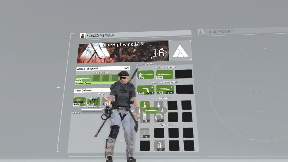 Metal Gear Survive main menu