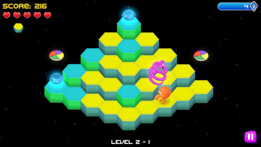 Q*bert Rebooted arcade app