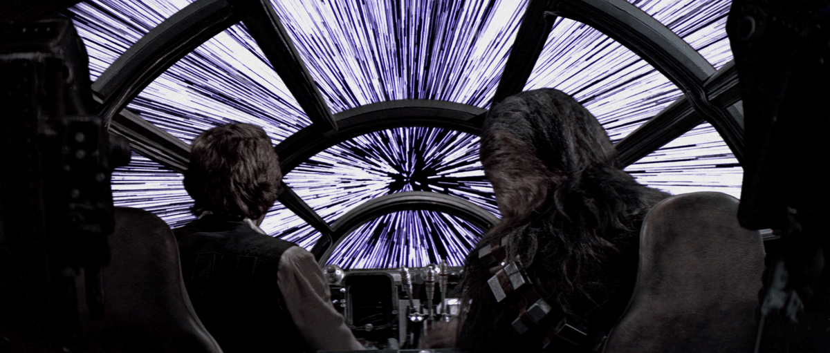 star wars hyperspace falcon