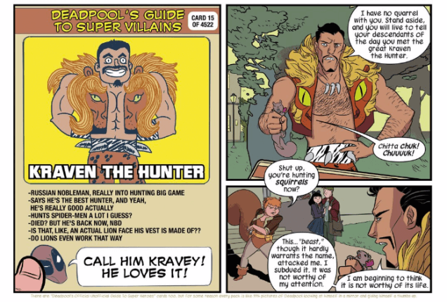 Kraven Deadpool Card from Squirrel Girl