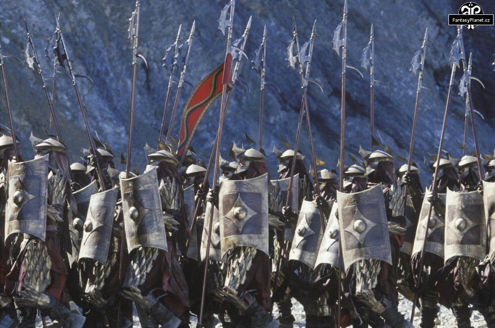 Easterling warriors marching, from the Return of the King movie.