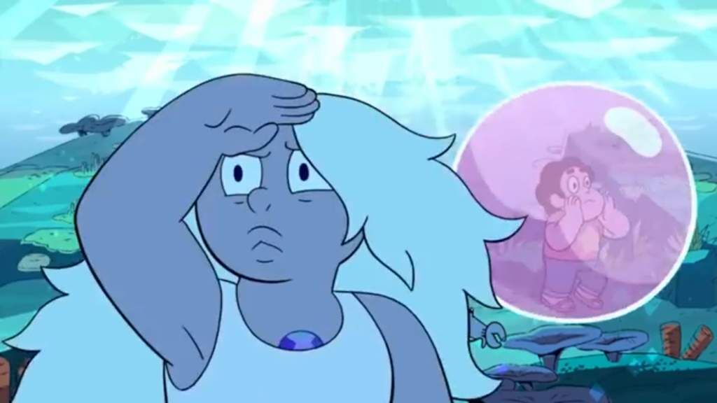 Steven and Amethyst Looking for Something underwater.
