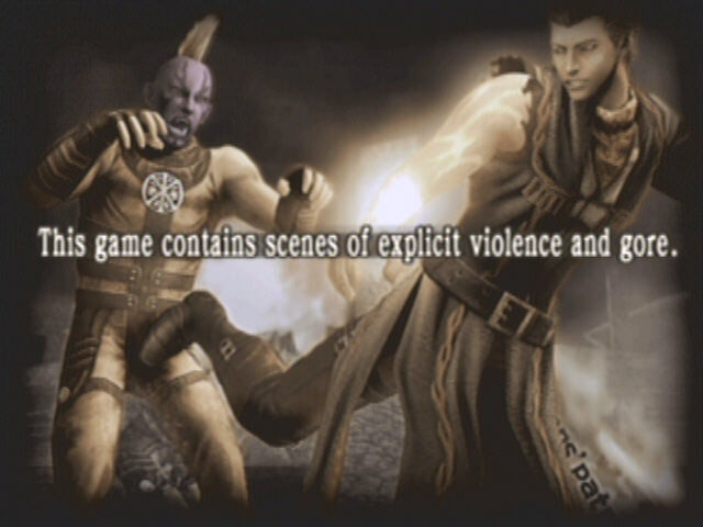 A screenshot of God Hand for the PlayStation 2.