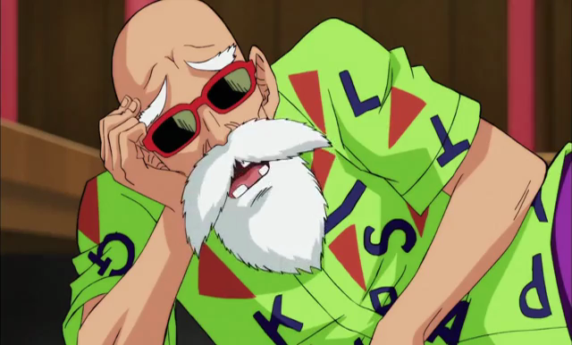 Master Roshi from 'Dragon Ball'.