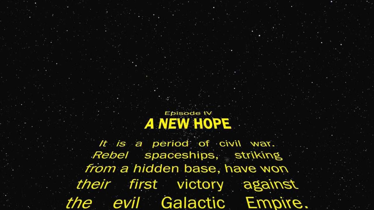 a new hope opening text crawl