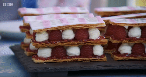 Raspberry Mille-Feuille Great British Baking Show