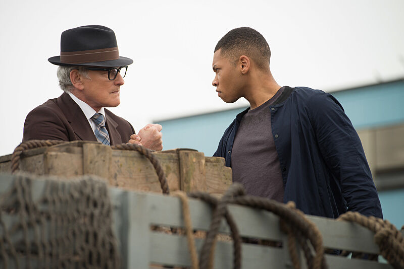 Victor Garber as Professor Martin Stein and Franz Drameh as Jax.