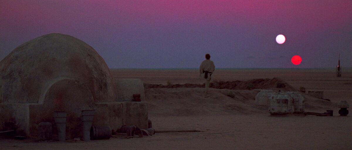 star-wars-a-new-hope-luke-skywalker-on-tatooine-binary-sunset