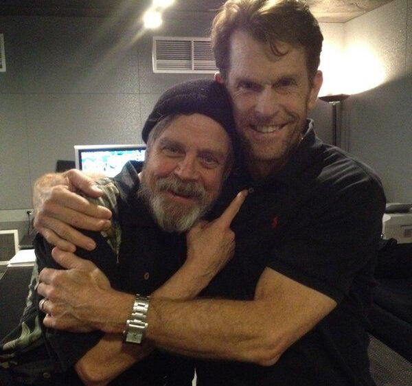 Mark Hamill and Kevin Conroy hugging