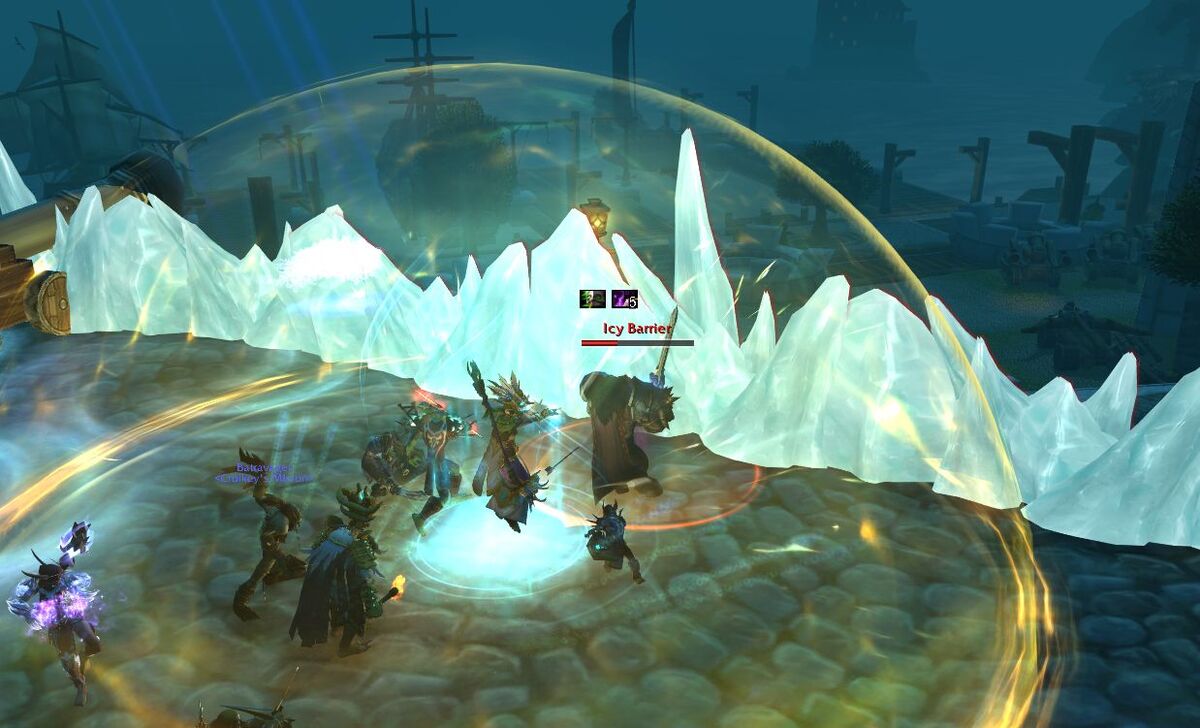 Death Knight vs Icy Barrier in deadly combat
