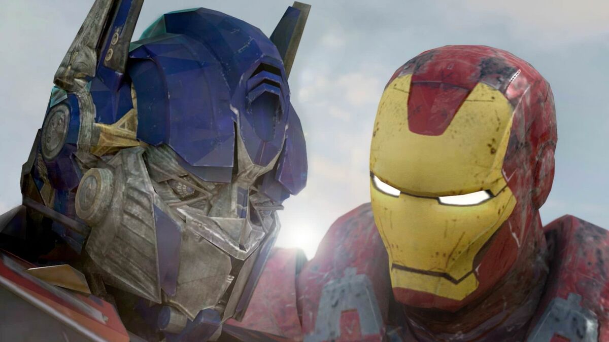 optimus prime and iron man in super power beat down
