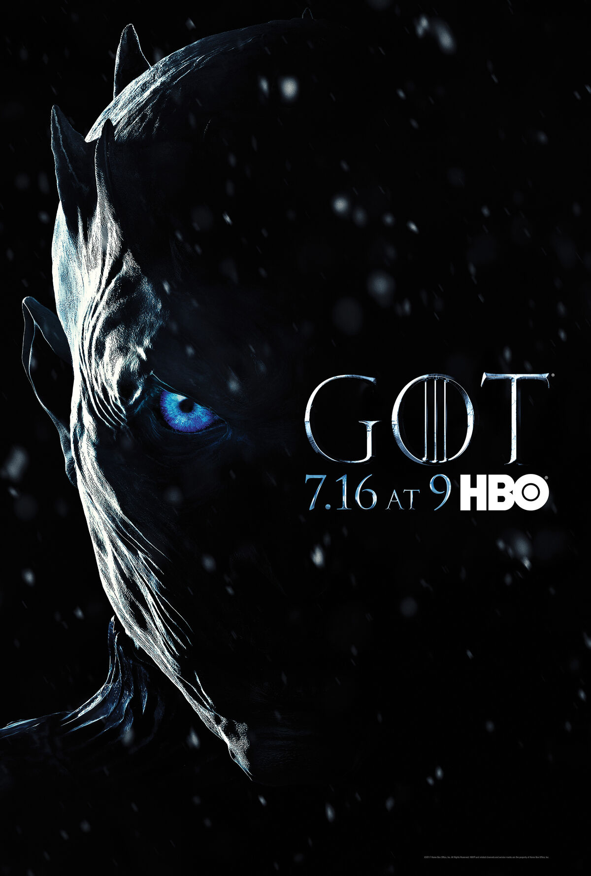 Game of Thrones Season 7 Night King poster.