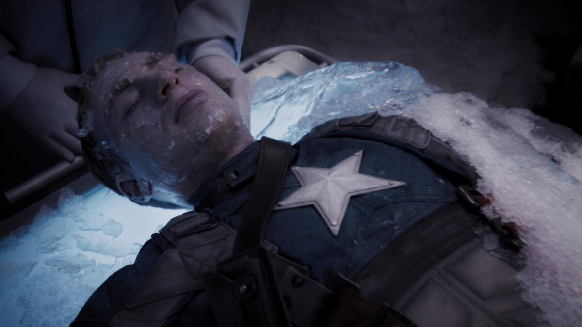 Captain America on ice
