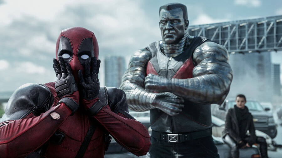 Shocked Deadpool with Colossus