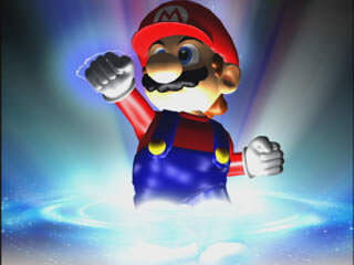 An image of Mario coming to life in Super Smash Bros. Melee.