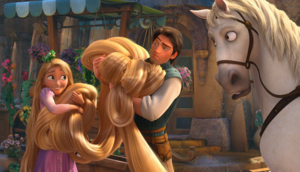 Rapunzel and Flynn in Disney's Tangled