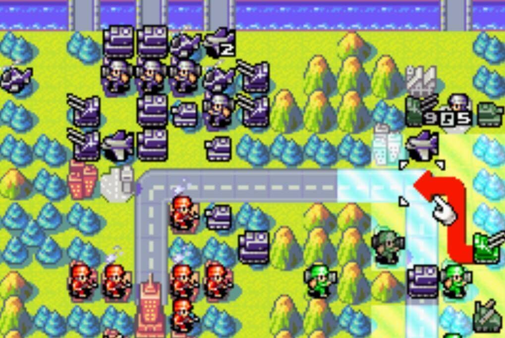 Red blue units Advance Wars