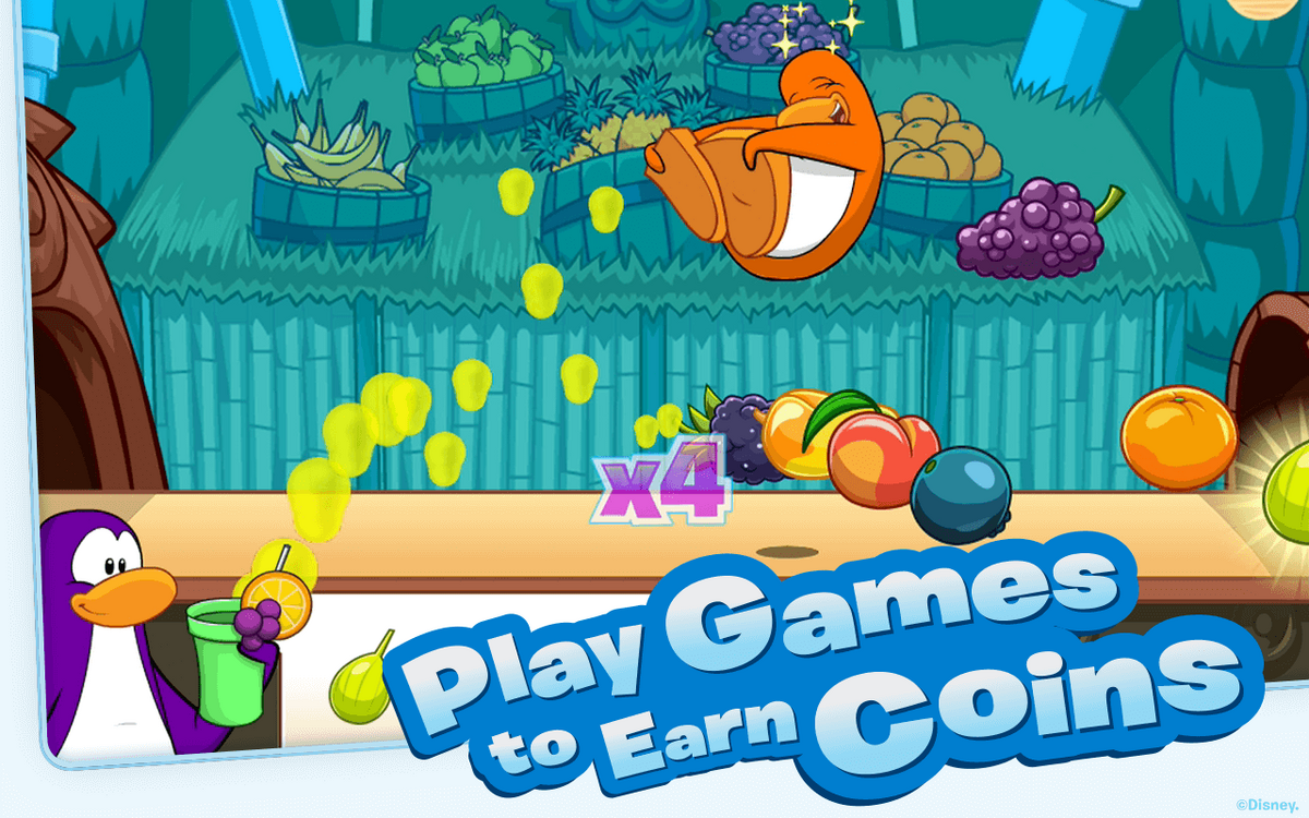 Club Penguin gamers can earn coins to use toward igloo and wardrobe upgrades.