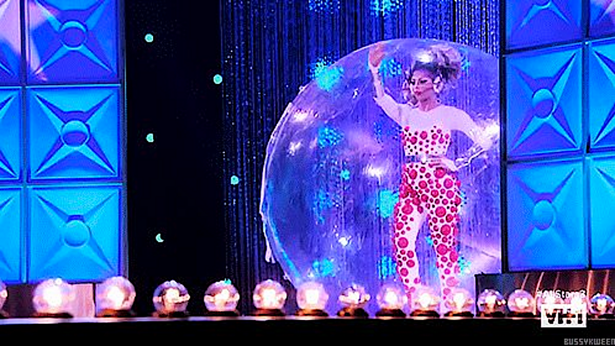 Drag Race All Stars 3 Shangela in a bubble 