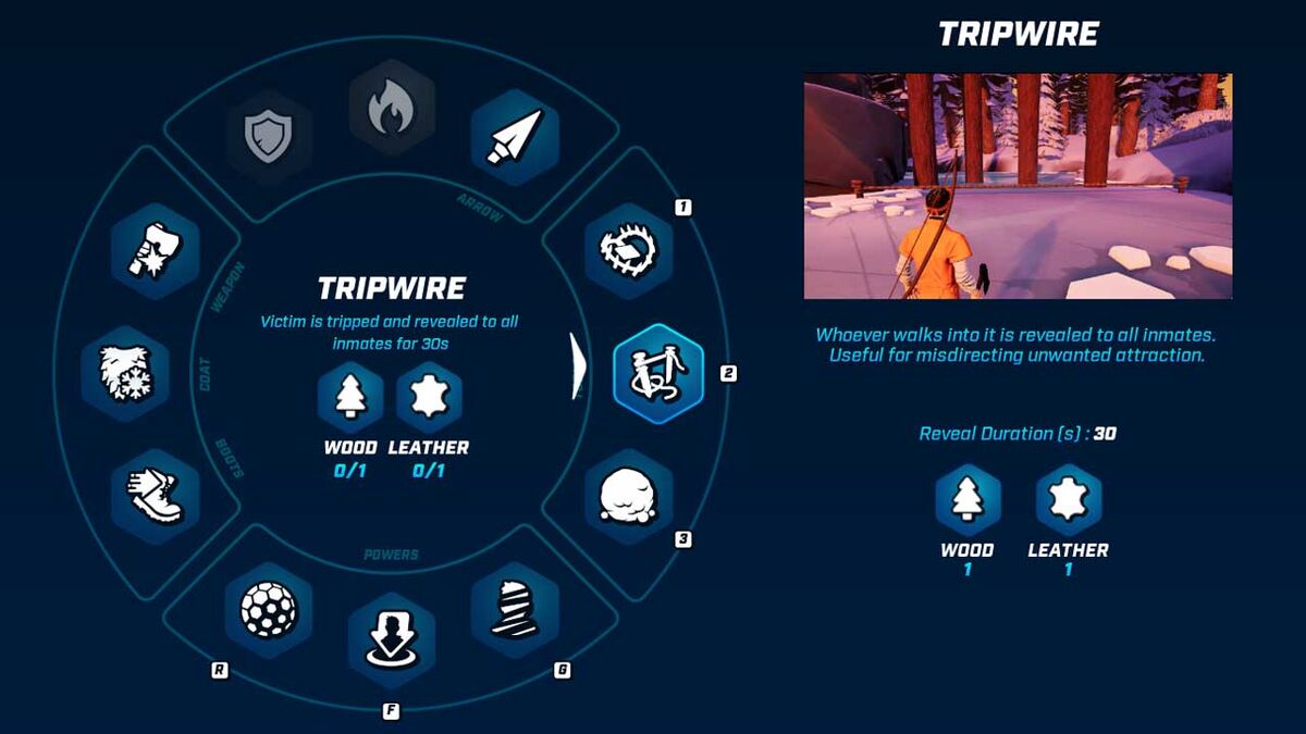 The crafting wheel displays options to spend resources.