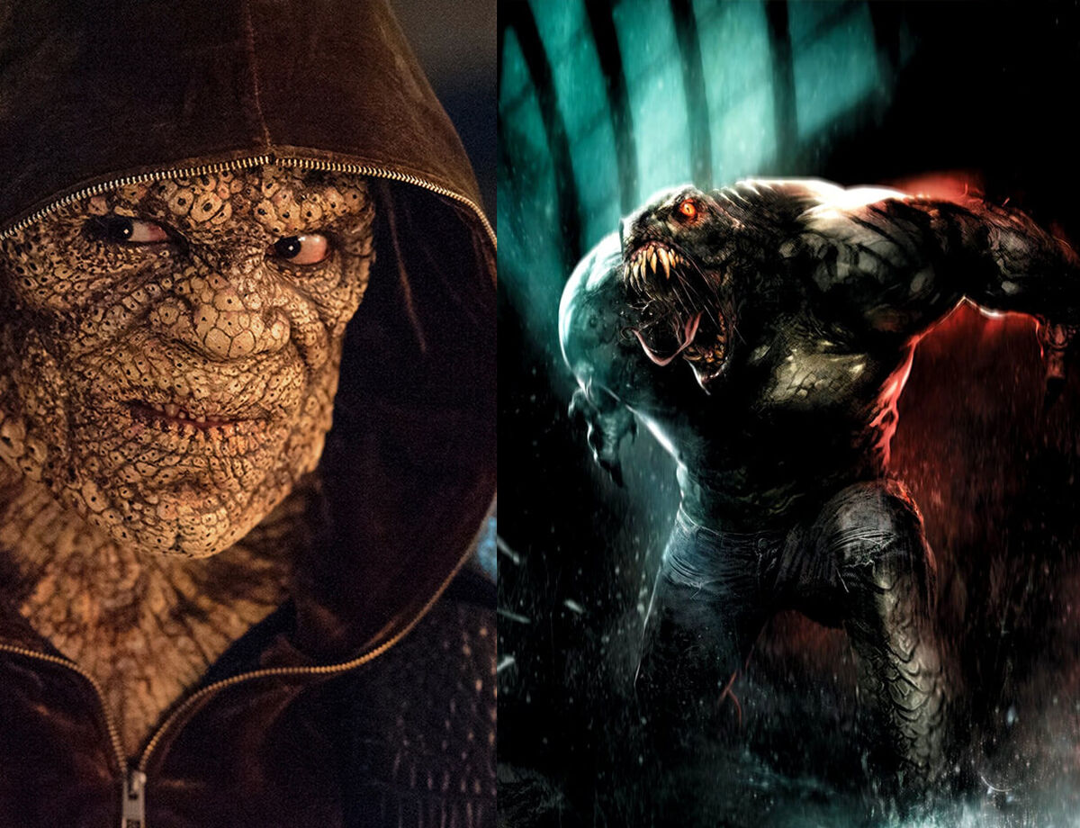 Killer Croc Suicide Squd Comics Movie Comparison