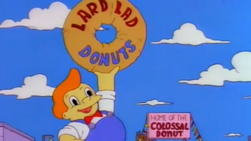 Lard Lad Donuts in The Simpsons -- Best Donut Shops in Movies and TV