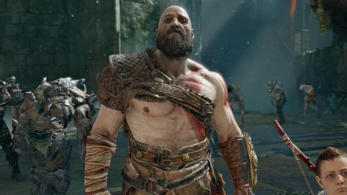 Kratos stands with his son Atreus