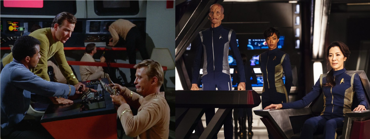 TOS vs. Discovery uniforms