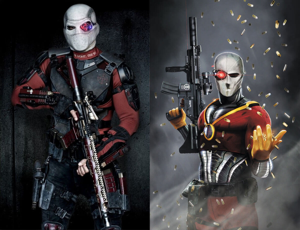 Deadshot Suicide Squad Comics Movie Comparison