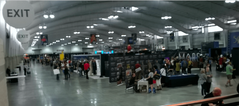 A wide angle view of the convention floor at the 2016 New York Star Trek Convention