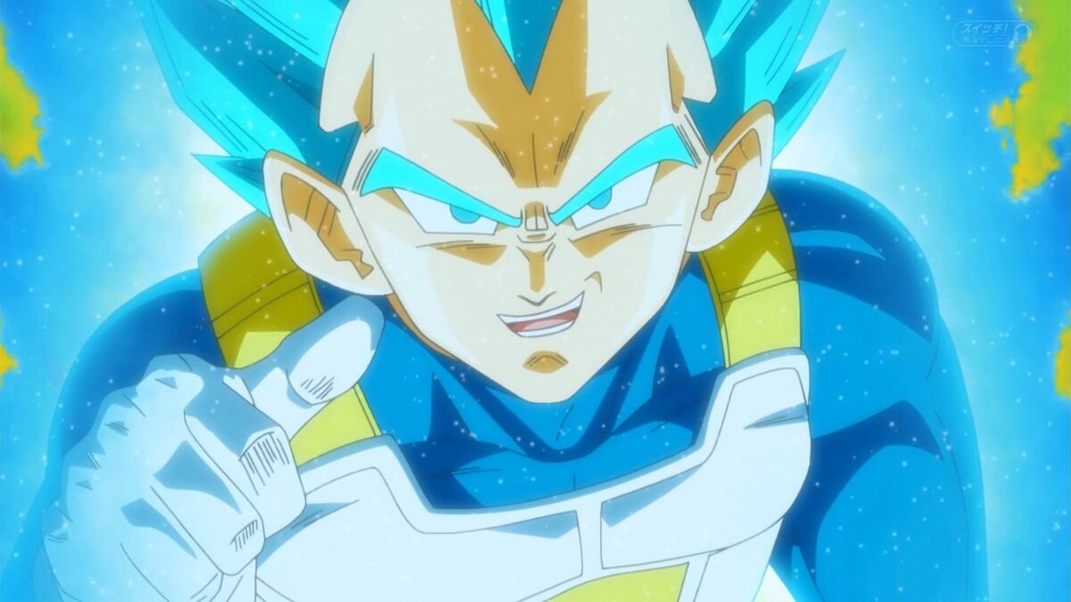 Vegeta in Super Saiyain God Super Saiyan form in Dragon Ball Super