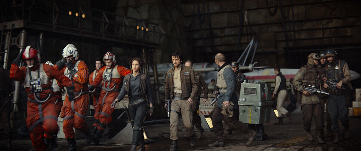 Rogue One: A Star Wars Story L to R: (Felicity Jones) &amp; (Diego Luna) Ph: Film Frame &Acirc;&copy;Lucasfilm LFL