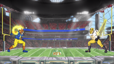 Watch the NFC Championship Mascots Get Ready to Smash in This Head-to-Head Match