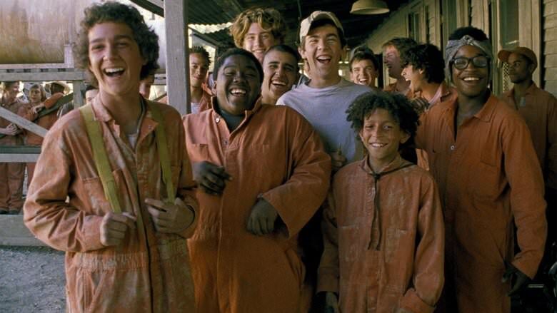holes full cast in dusty orange jumpsuits