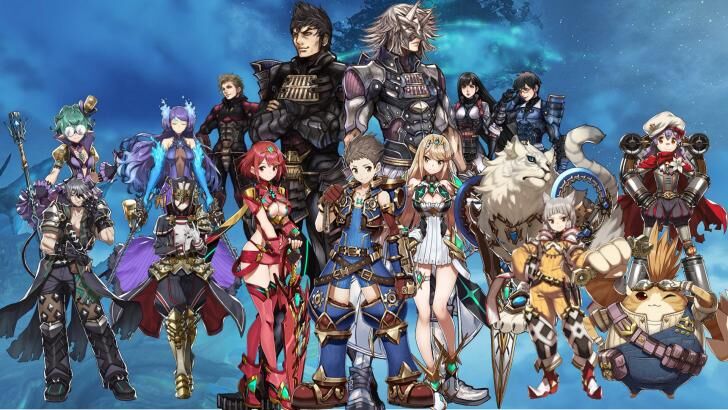 The main protagonists and antagonists of Xenoblade Chronicles 2.