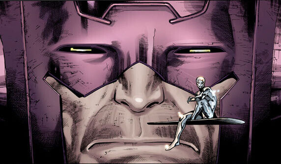 Galactus and Silver Surfer Fantastic Four comic