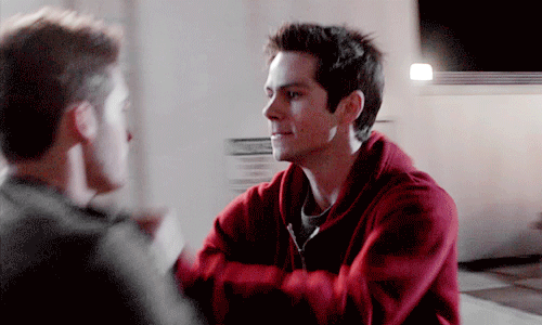 Stiles shoves Theo into a gate as sparks fly on the Beacon Hills Hospital Roof