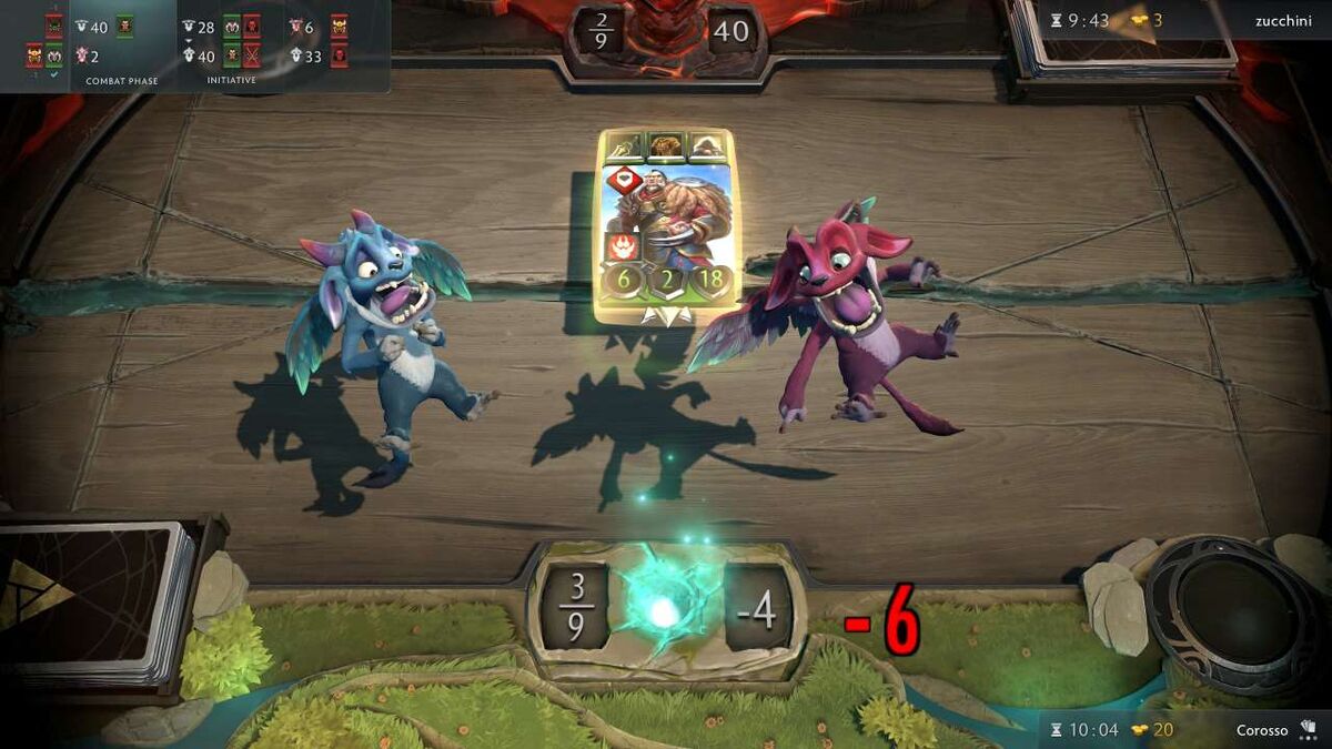 Artifact dragons board graphics UI presentation