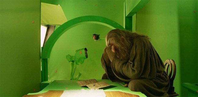 Ian McKellen Green Screen Crying Hobbit