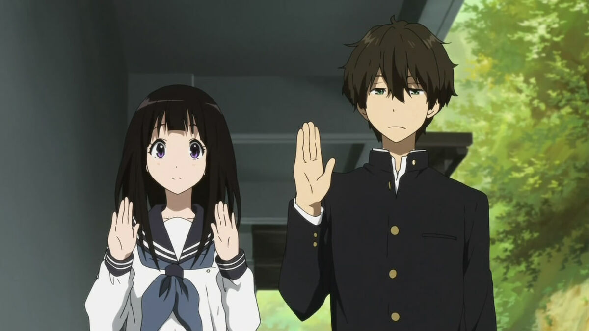 anime that deserve a sequel Hyouka Eru Chitanda and Houtarou Oreki