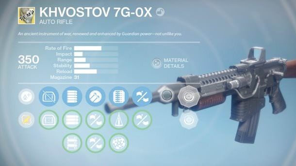The Khvostov 7G-0X new weapon in Destiny Rise of Iron
