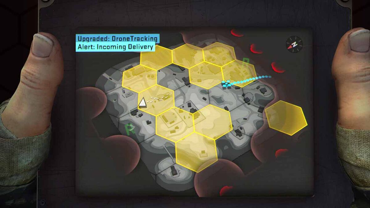 CSGO Danger Zone tablet map hexagons drones