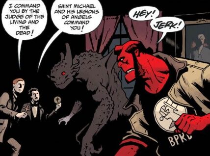 Hellboy comic panel