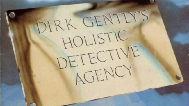 Dirk Gently book cover nameplate