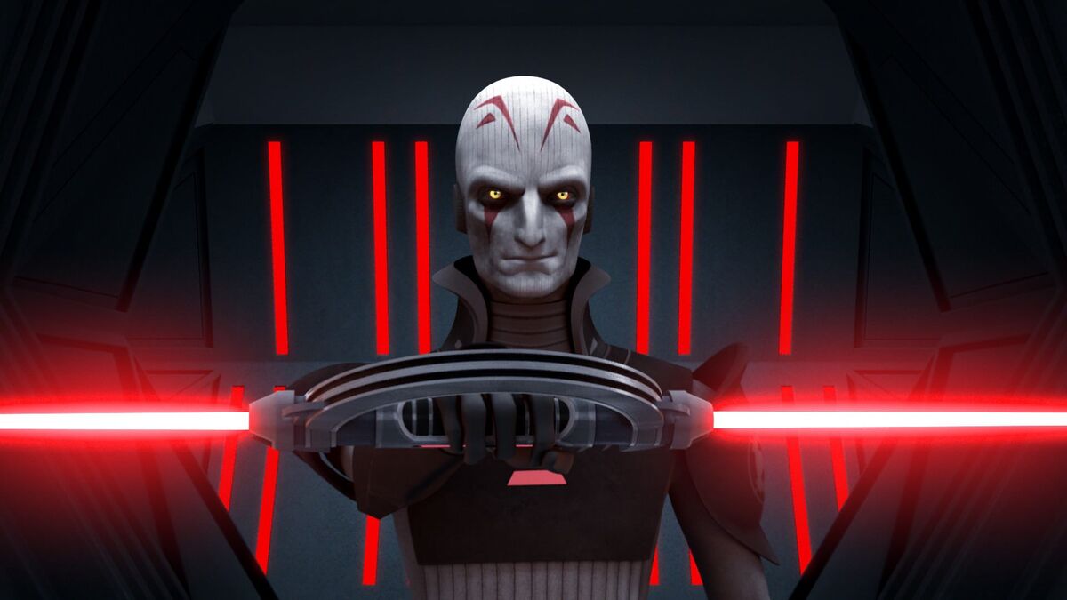 Star Wars Rebels, &quot;Rise of the Old Masters&quot;: The Grand Inquisitor and his double-bladed lightsaber