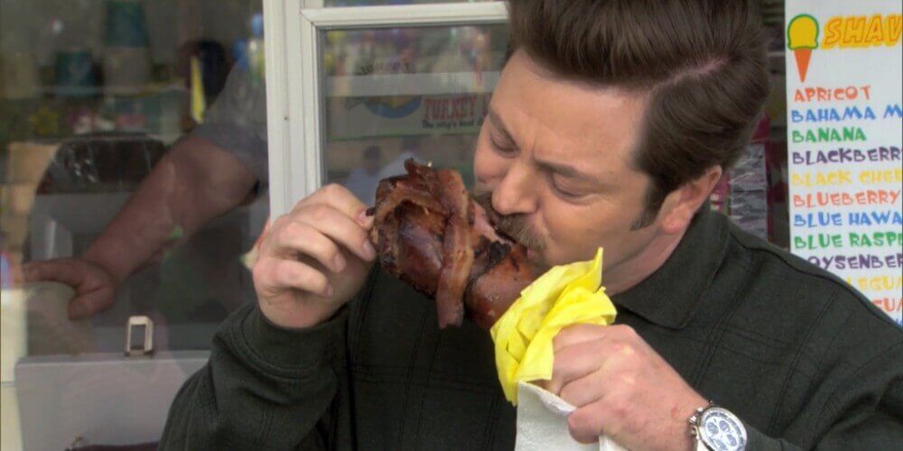 Ron Swanson Bacon Turkey Leg Parks and Rec