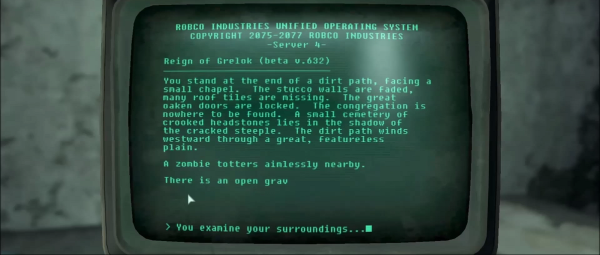 Reign of Grelock minigame in Fallout 3