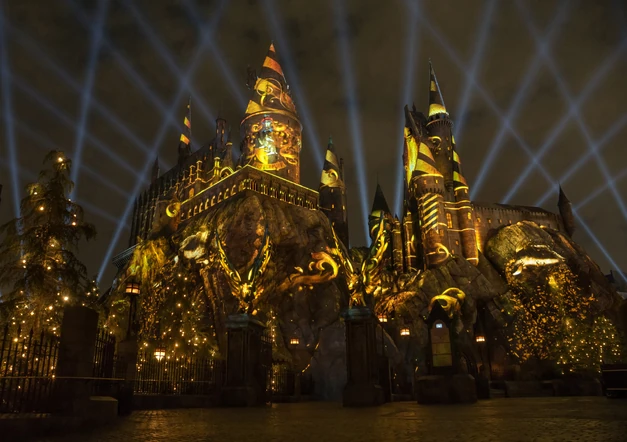 Nighttime Lights at Hogwarts Castle