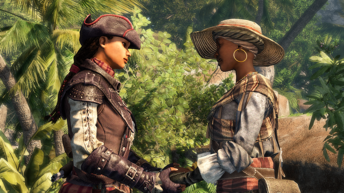 Assassins Creed: LIberations Aveline de grandpré speaking with her mother Jeanne´