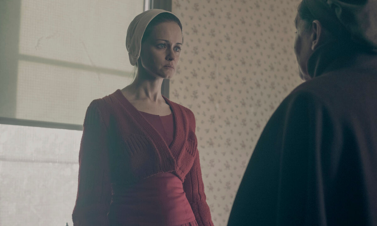 Emily and Aunt Lydia in 'The Handmaid's Tale' season 2 finale